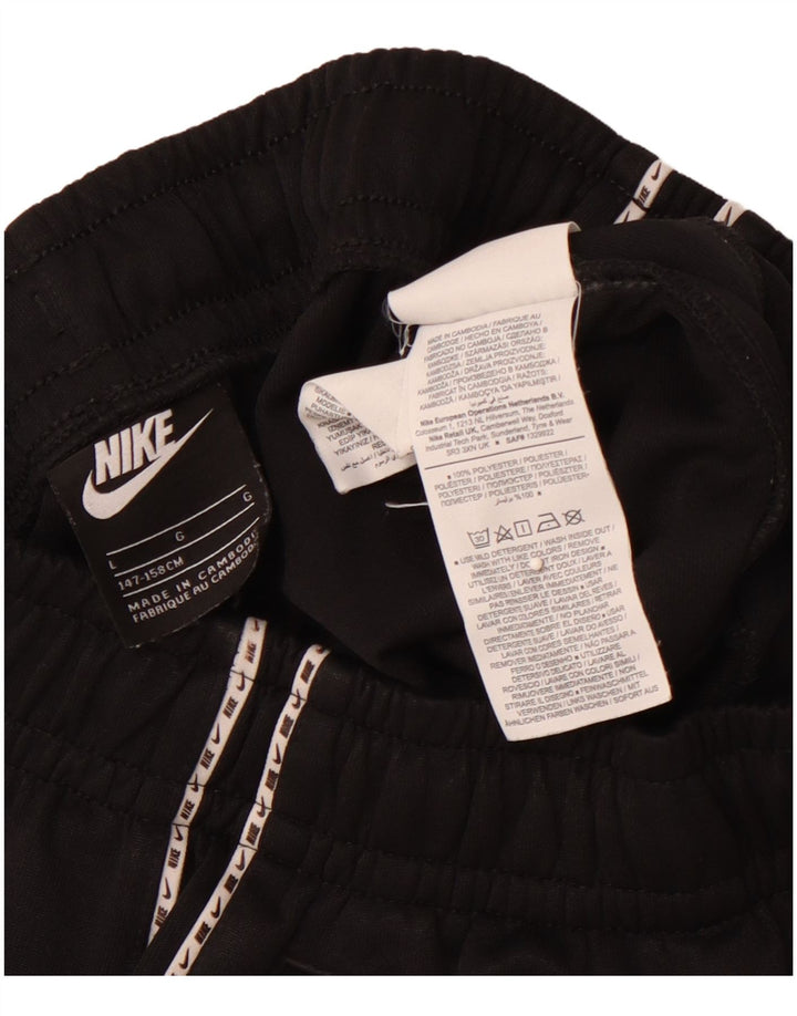 NIKE Jungen-Sportshorts mit Grafik, 12–13 Jahre, Größe L, schwarzes Polyester