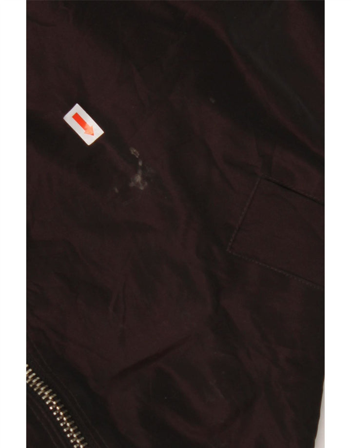 CALVIN KLEIN Damen Übergroße Bomberjacke mit Kapuze, UK 14, mittleres Burgunderrot