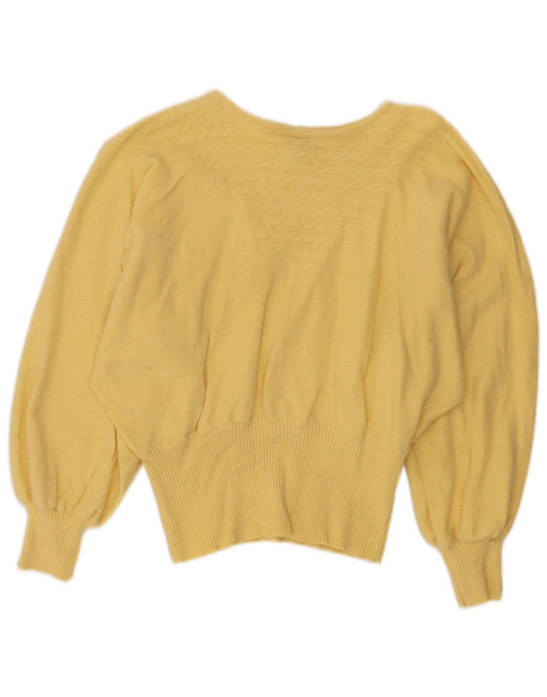 Andre Maurice Damen Pullover mit Fledermausärmeln und U-Boot-Ausschnitt, Gr. 14, Mittelgelb
