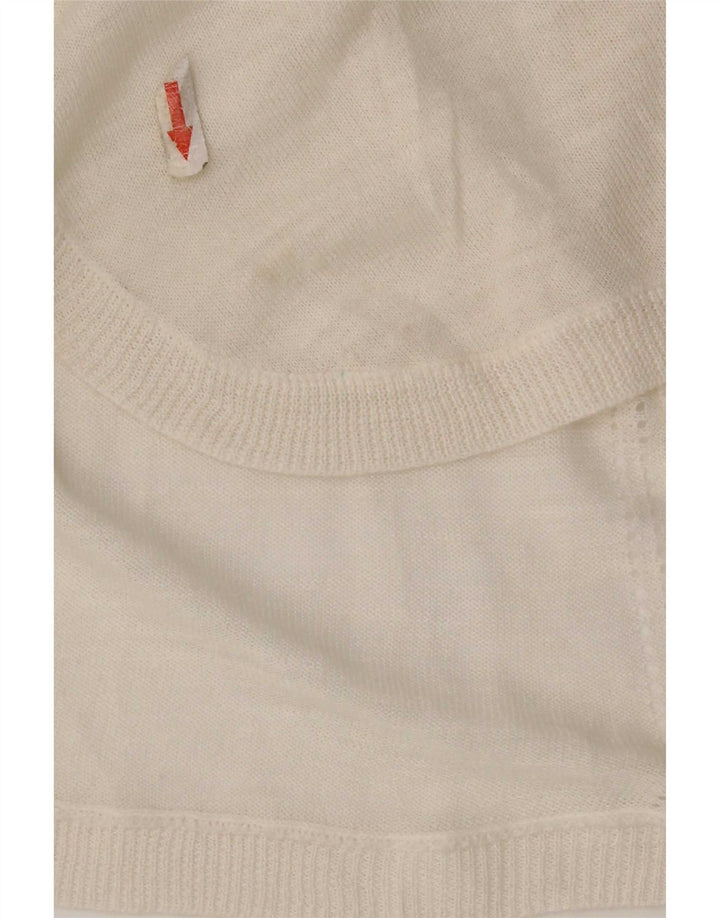 Marks & Spencer Damen Longline Open Cardigan Pullover UK 14 Mittelweiß