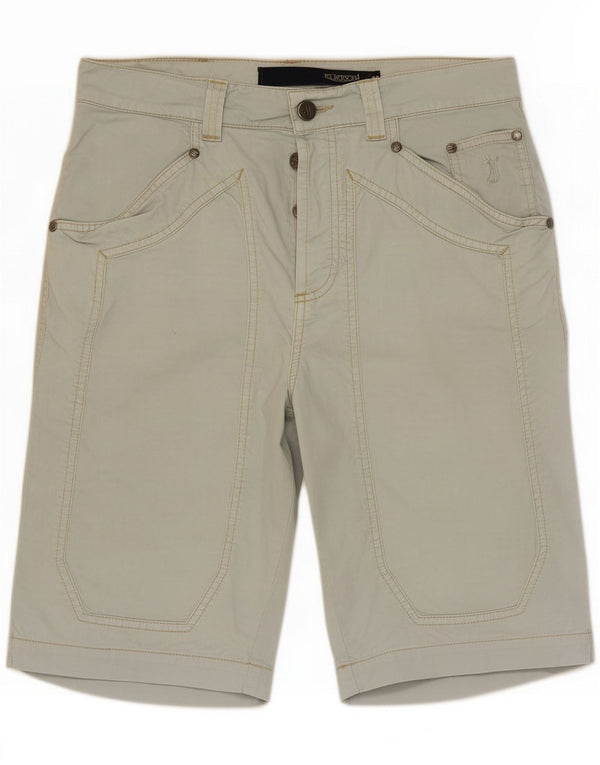 Jeckerson Mens Classic Fit Bermuda Shorts Medium W30 Blue Cotton