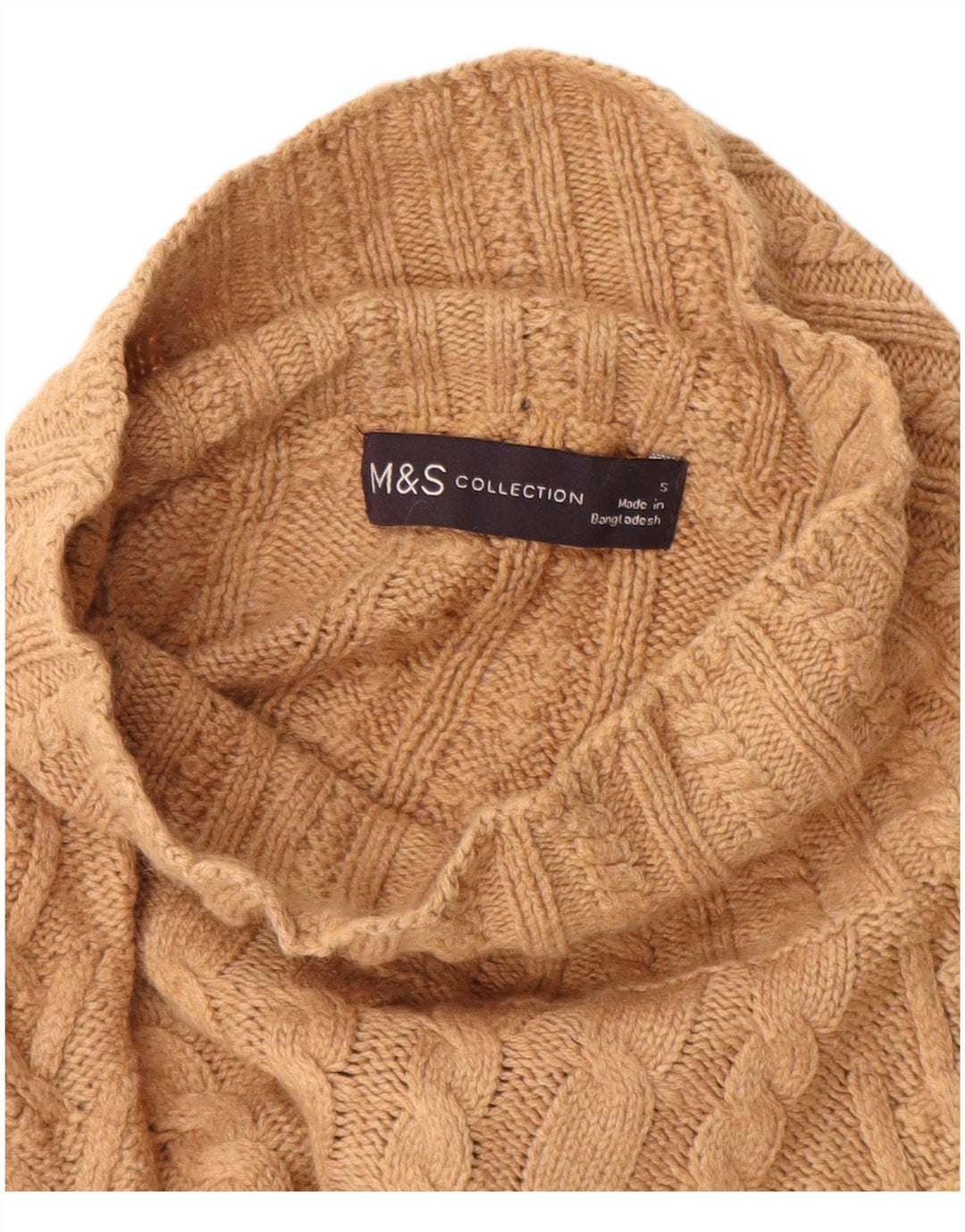 Marks & Spencer Rollkragenpullover für Damen, Gr. 10, Größe S, Beige