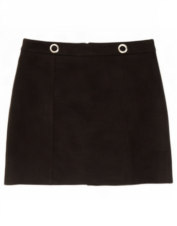 M&Co Damen Minirock UK 12 Medium W32 Schwarz Polyester