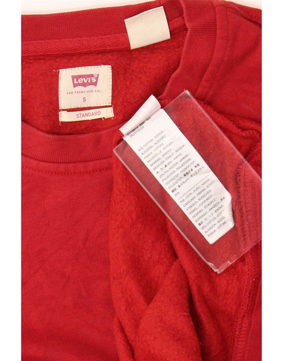 Levi's Herren Standard-Sweatshirt-Pullover, Größe S, Rot, Baumwolle