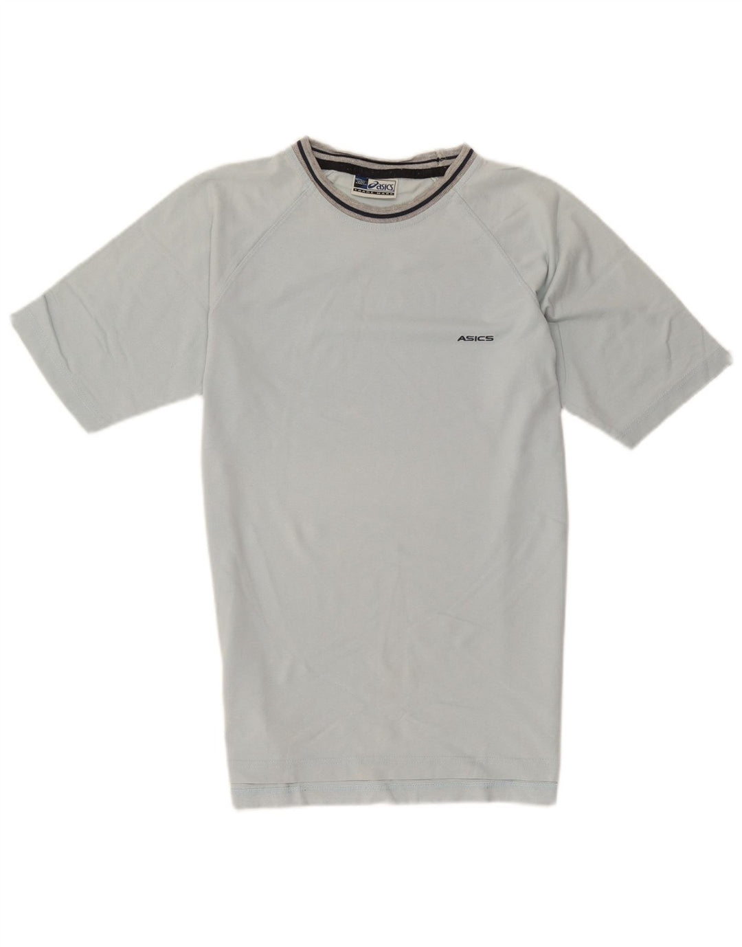 Asics Herren T-Shirt Top Small Blau gestreift Baumwolle