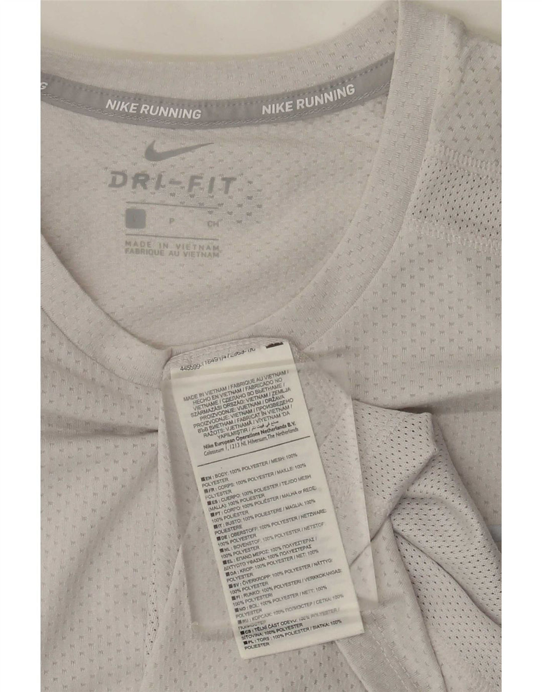 Nike Herren Dri Fit T-Shirt Top Small Grau Polyester