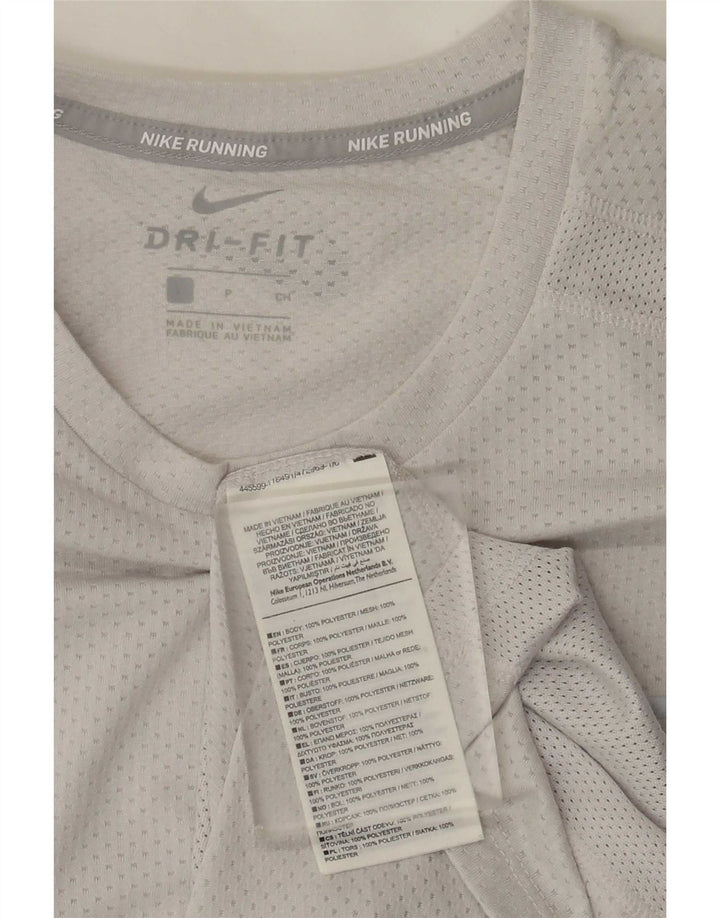 Nike Herren Dri Fit T-Shirt Top Small Grau Polyester
