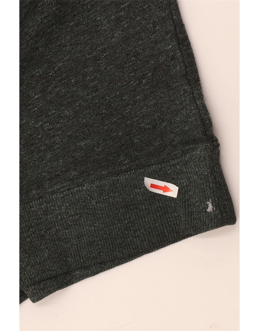 Reiss Herren-Sweatshirt-Pullover, klein, grün gefleckte Baumwolle