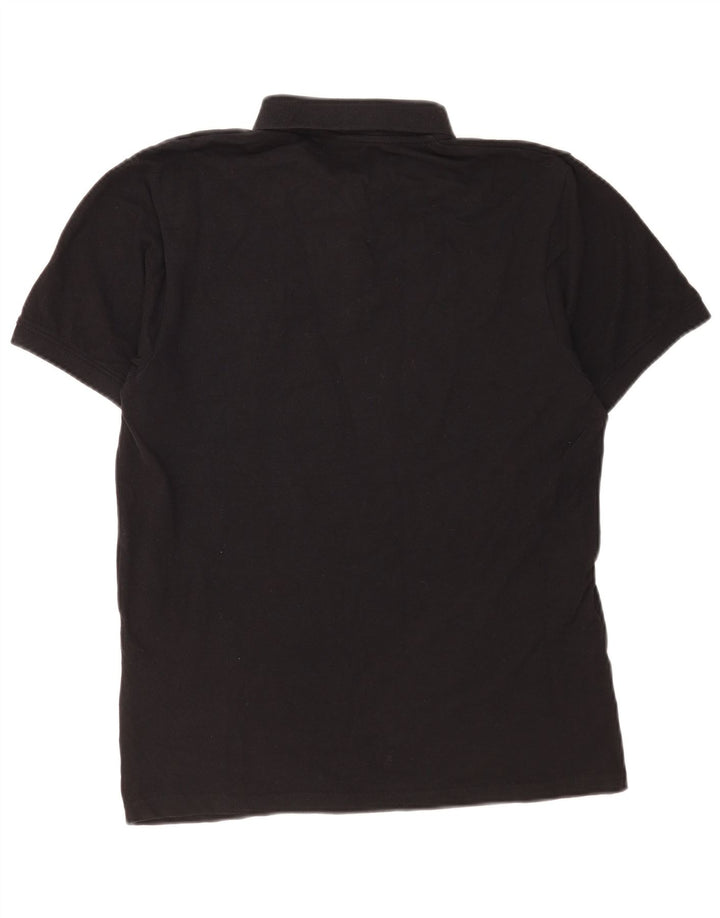 Russell Athletic Herren-Poloshirt, groß, aus schwarzer Baumwolle
