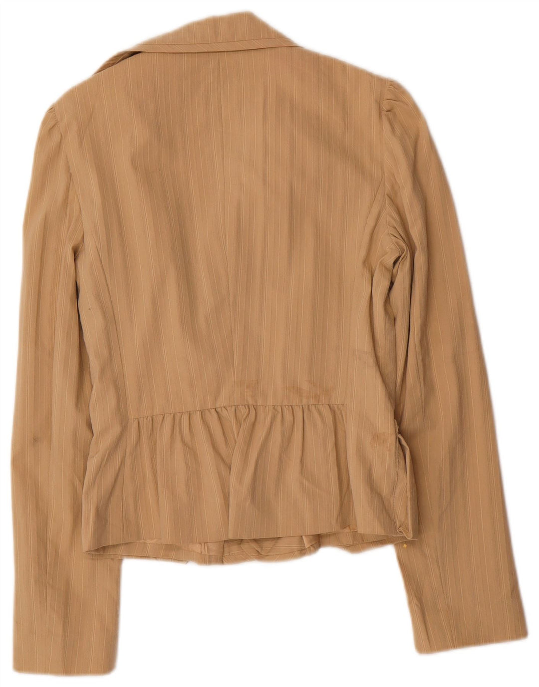 LUISA SPAGNOLI Damen offene Blazerjacke IT 40 Small Beige Nadelstreifen