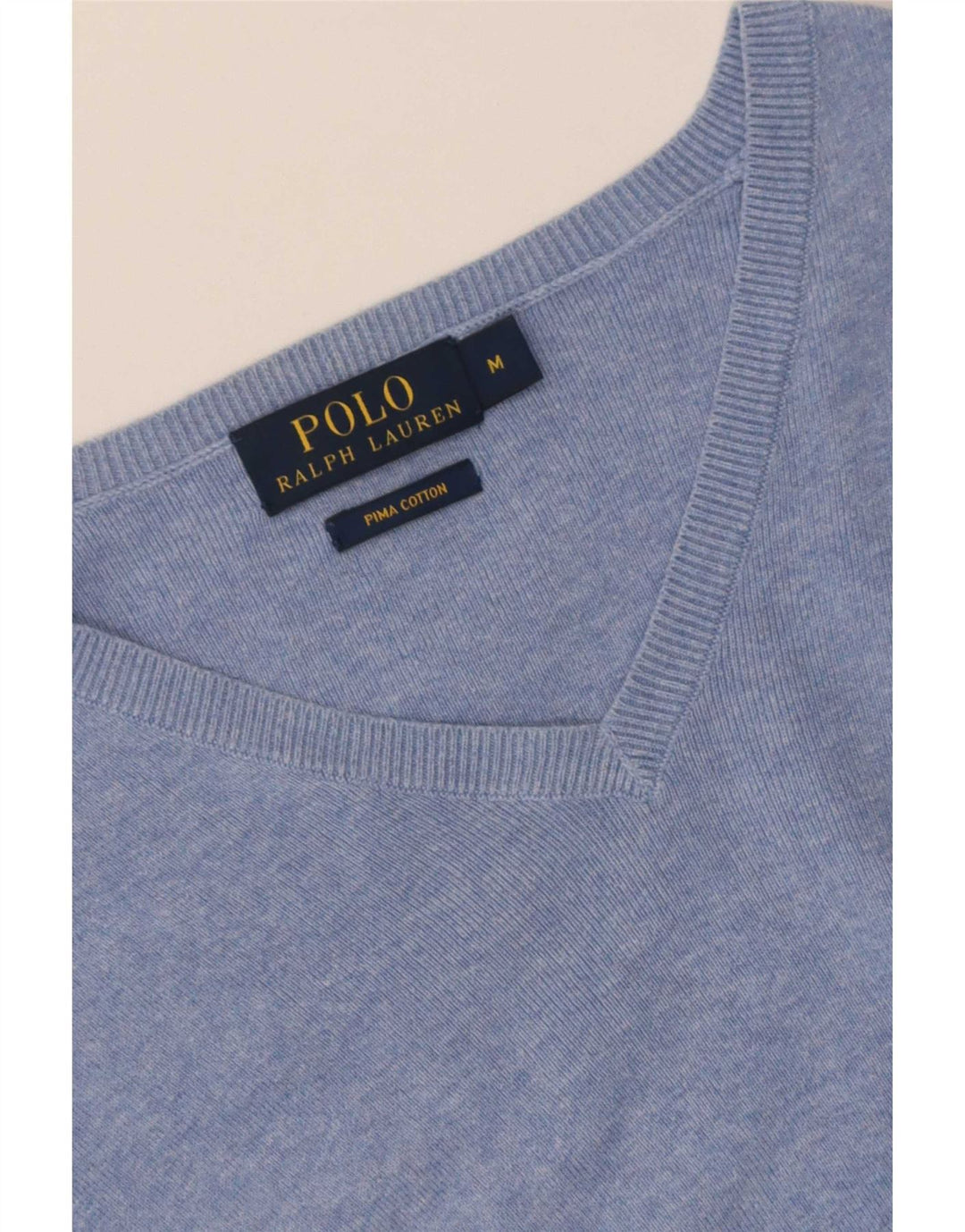 Polo Ralph Lauren Herren-Pullover mit V-Ausschnitt in Mittelblau