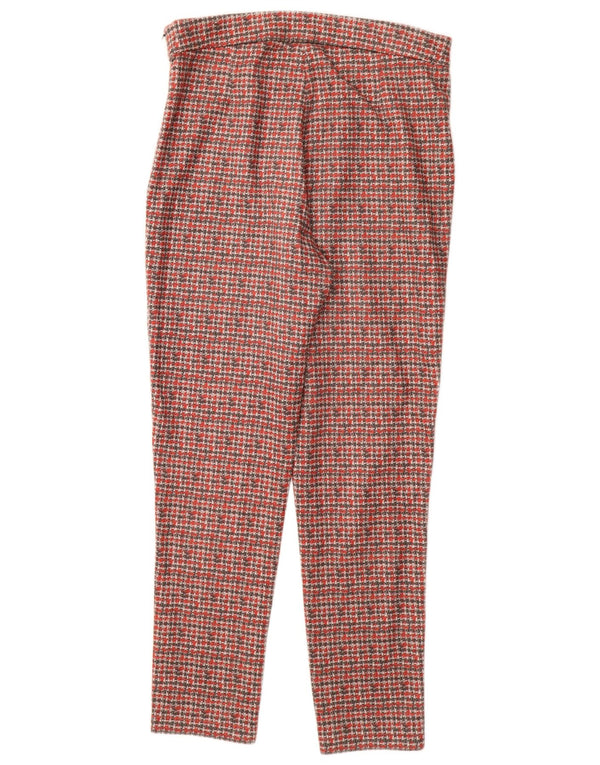 Zara Damen Skinny Freizeithose XL W32 L28 Rot meliert