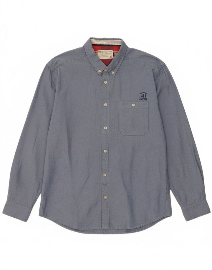 JACK & JONES Mens Graphic Shirt XL Blue Cotton