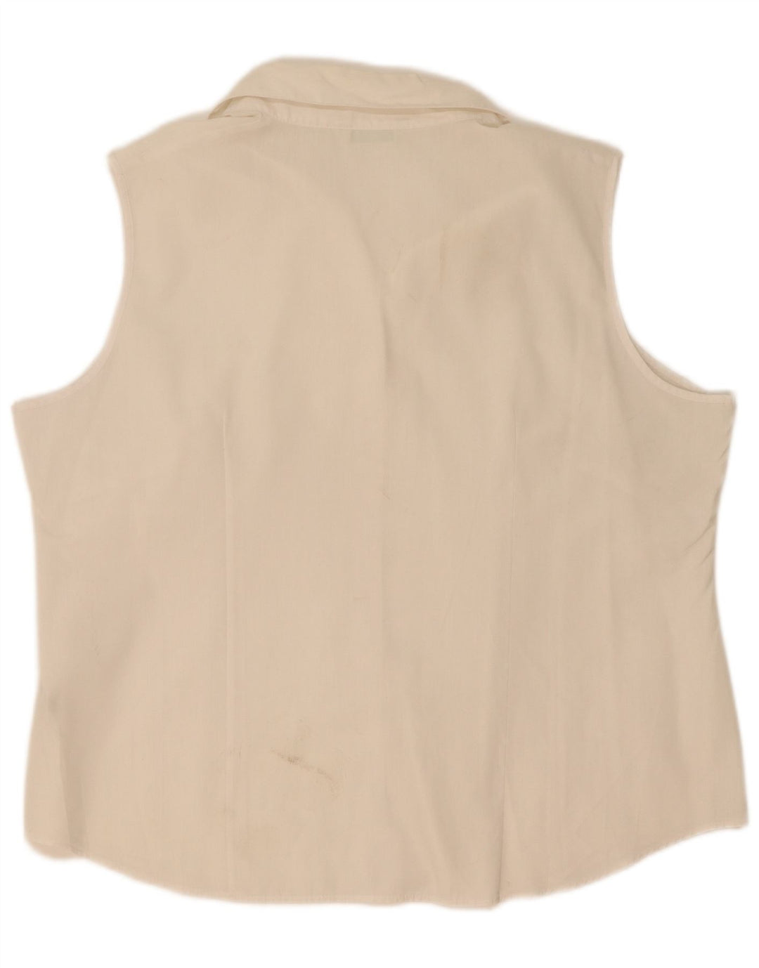 Marks & Spencer Damen Ärmelloses Hemd UK 20 2XL Weiß Polyester