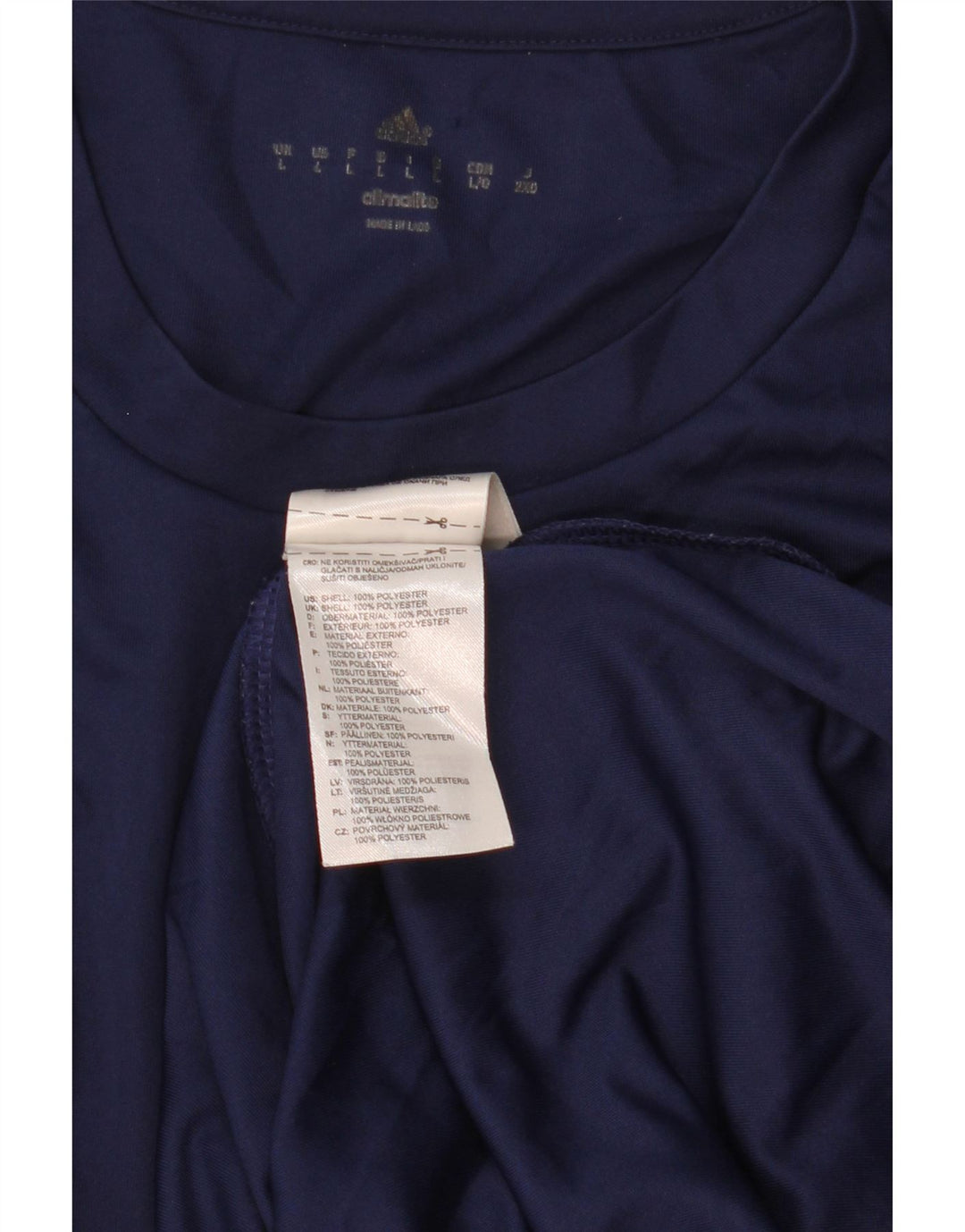 Adidas Herren Climalite T-Shirt Top Large Marineblau Polyester