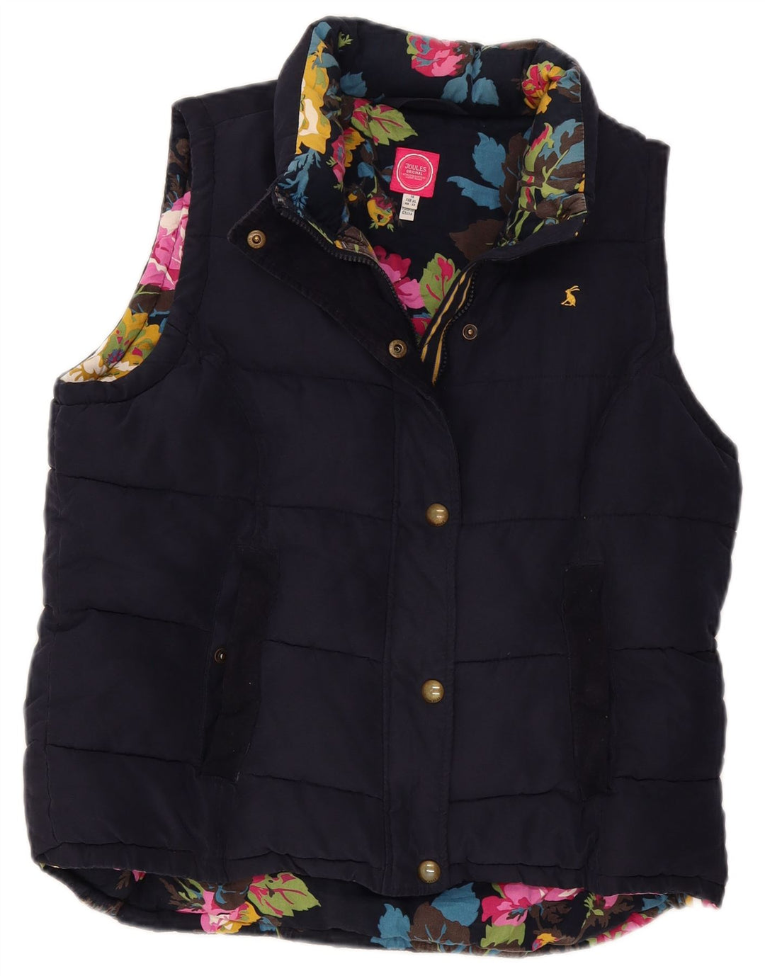 Joules Damen Wattierte Weste UK 18 XL Marineblau Polyester