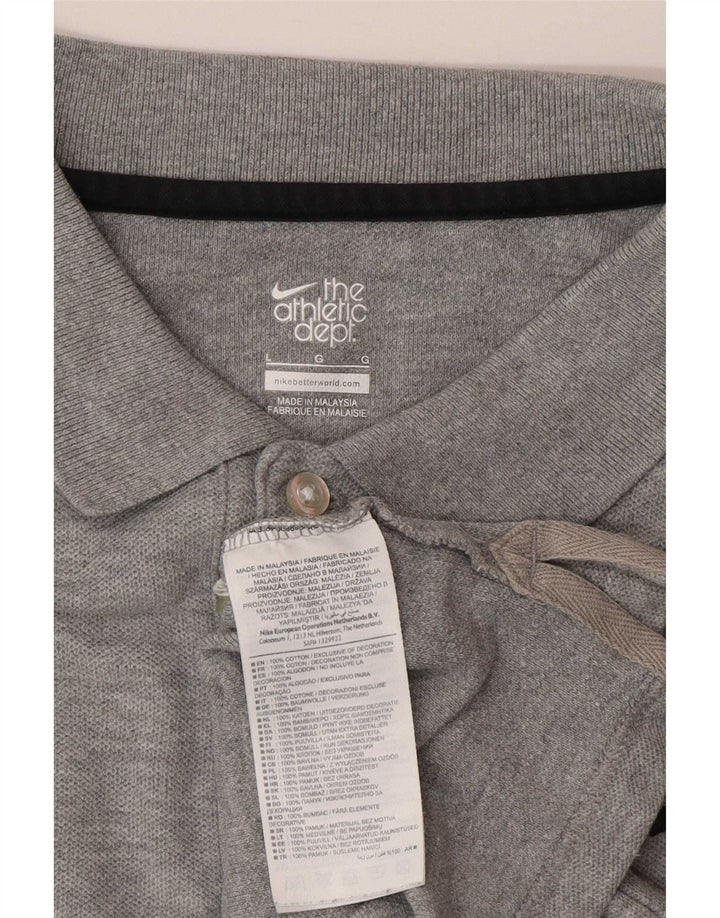 Nike Herren-Poloshirt, große graue Baumwolle
