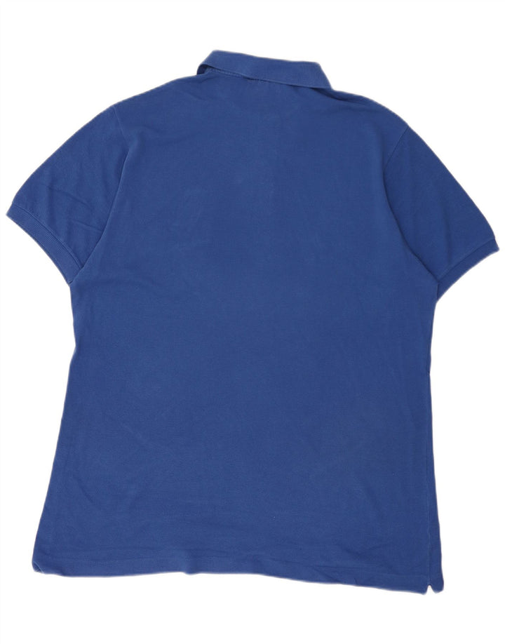 Lacoste Herren Poloshirt Größe 7 2XL Blaue Baumwolle