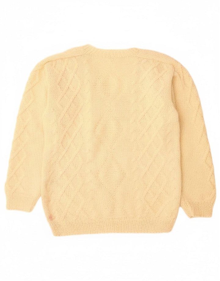 Vintage Herren V-Ausschnitt Pullover Pullover Groß Beige