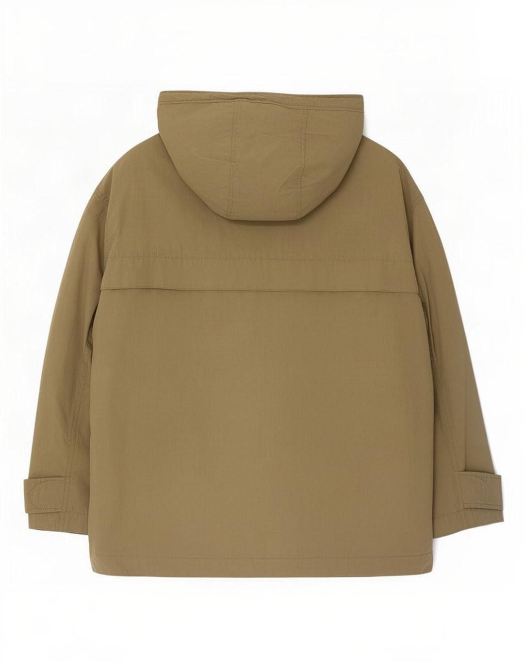 Übergroße Utility-Jacke mit Kapuze für Damen von Zara, UK 14, mittlere Khaki-Baumwolle