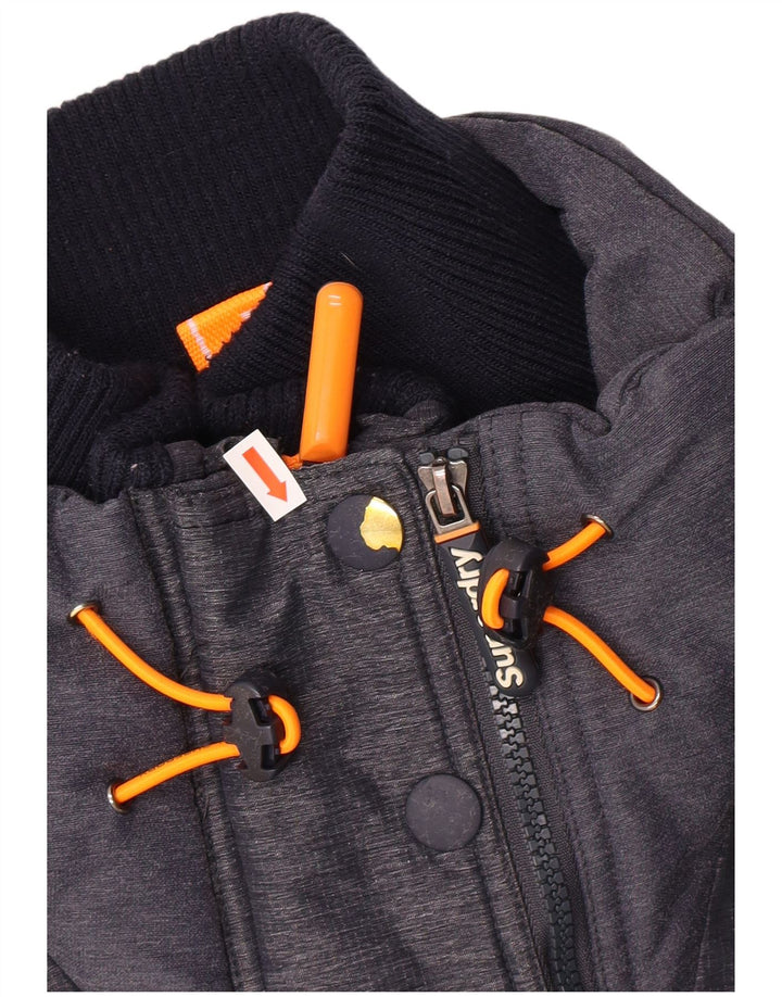 SUPERDRY Damen Windjacke UK 14 Mittelblaues Nylon