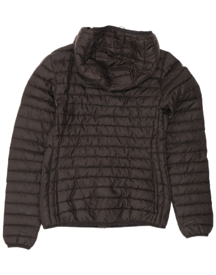 Superdry Damen Wattierte Jacke mit Kapuze UK 6 XS Schwarz Polyester