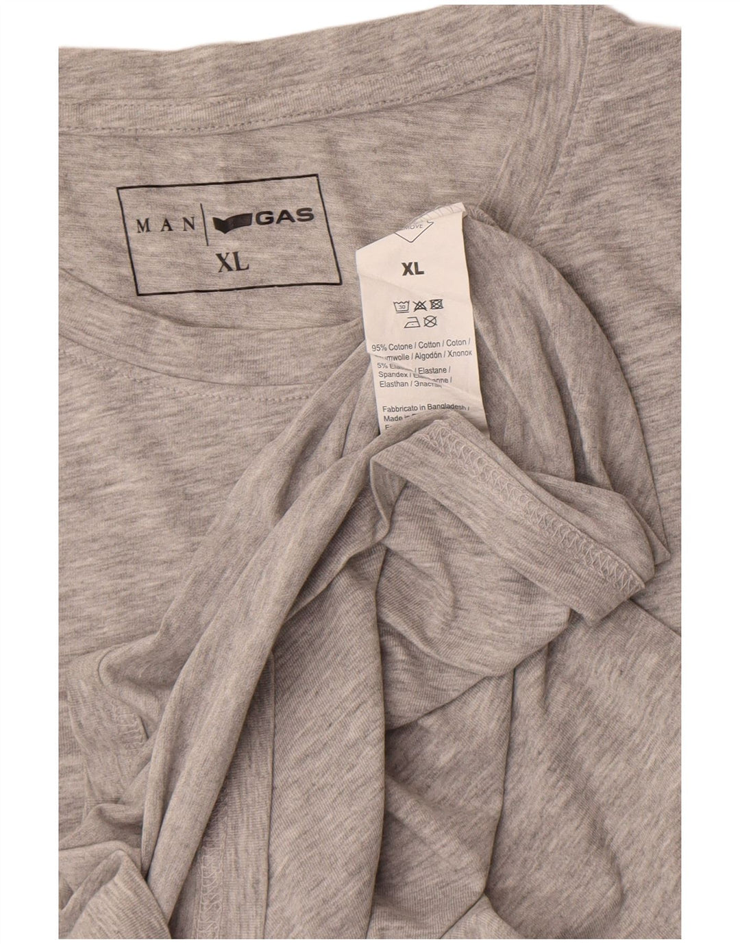 Gas Herren T-Shirt Top XL Grau Baumwolle