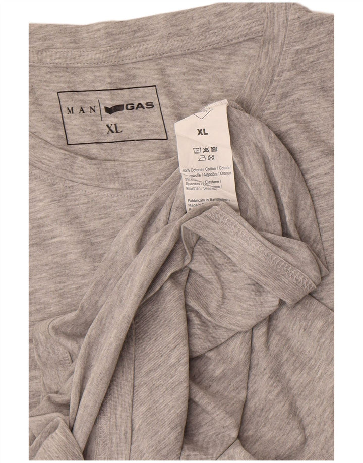 Gas Herren T-Shirt Top XL Grau Baumwolle