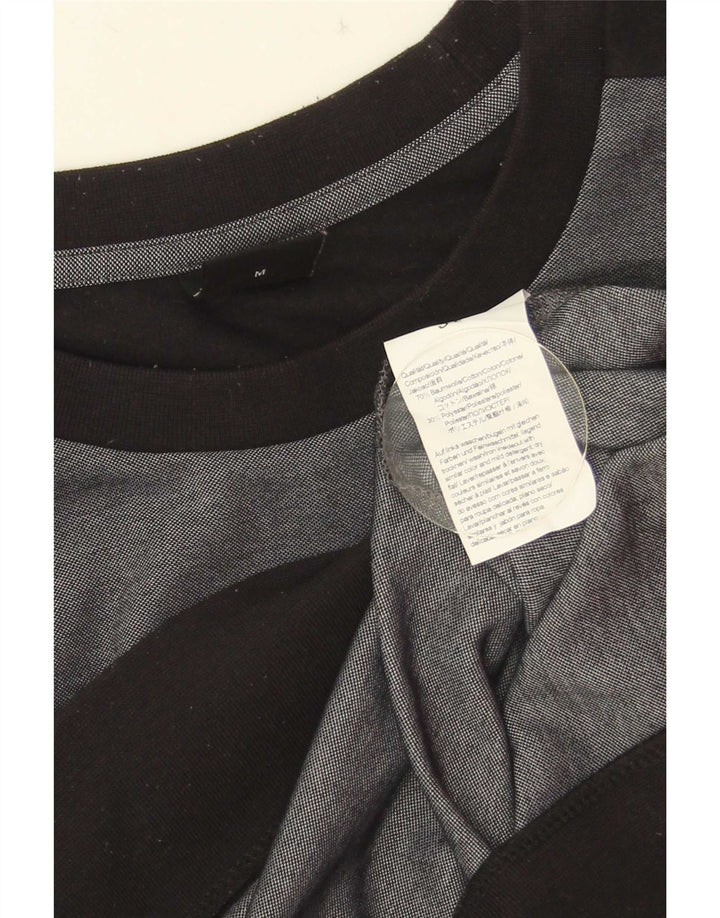 Hugo Boss Herren-Sweatshirt mit Grafik, mittelgraue Colourblock-Baumwolle