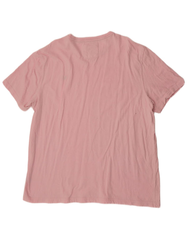Crew Clothing Herren T-Shirt Top 3XL Rosa Baumwolle