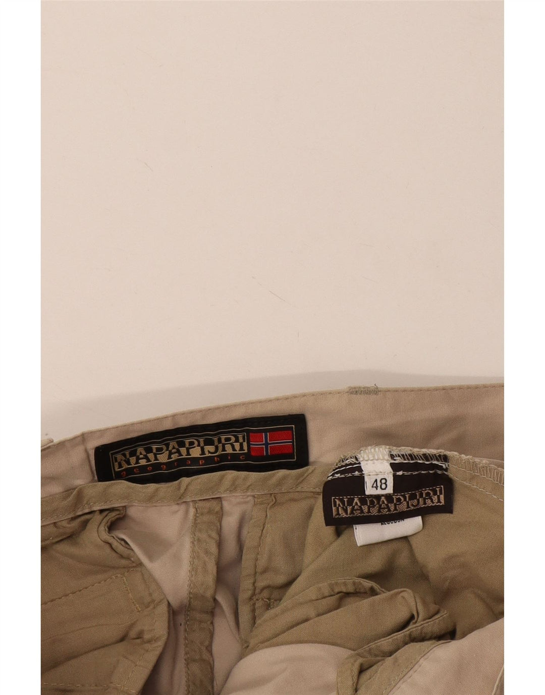 Napapijri Herren Cargoshorts IT 48 Medium W30 Beige Baumwolle