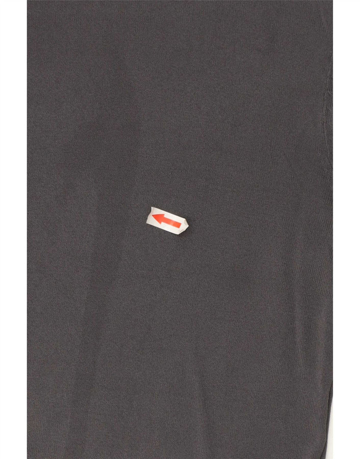 Zara Damen Top Langarm UK 10 Small Graue Viskose
