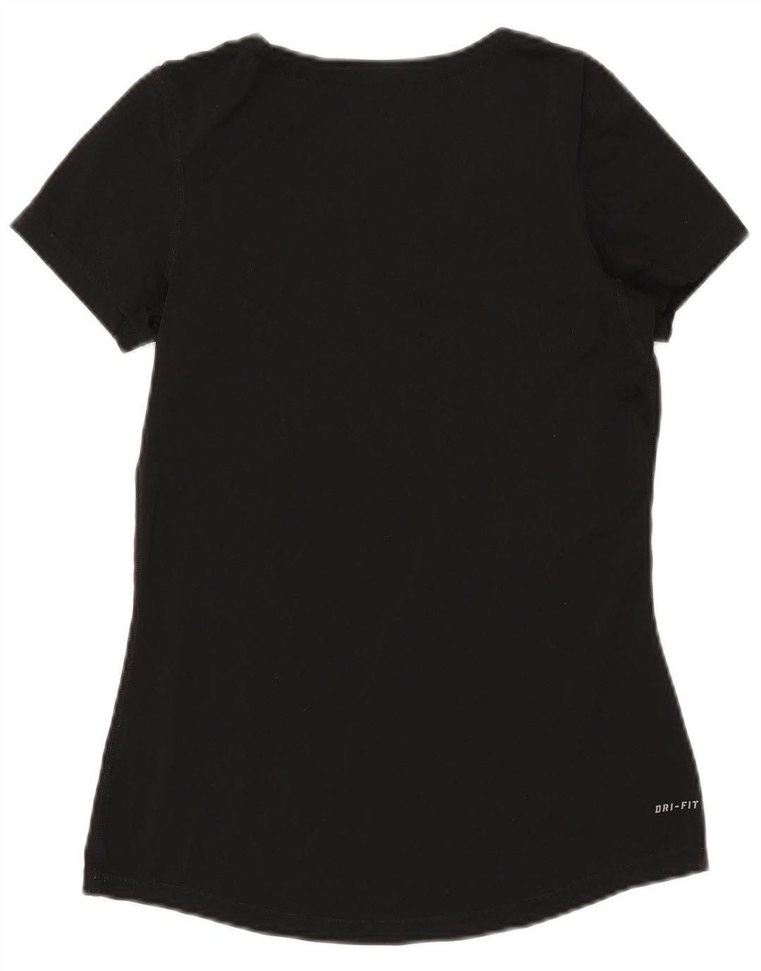 Nike Damen Dri Fit T-Shirt Top UK 12 Medium Schwarz Polyester