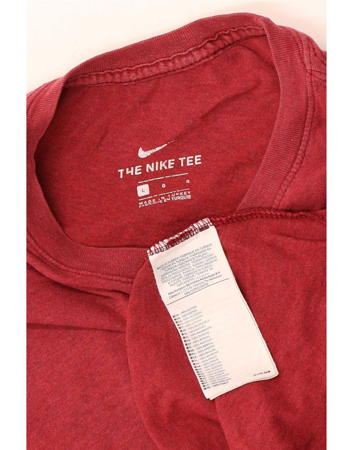 Nike Herren T-Shirt Top Große rote Baumwolle