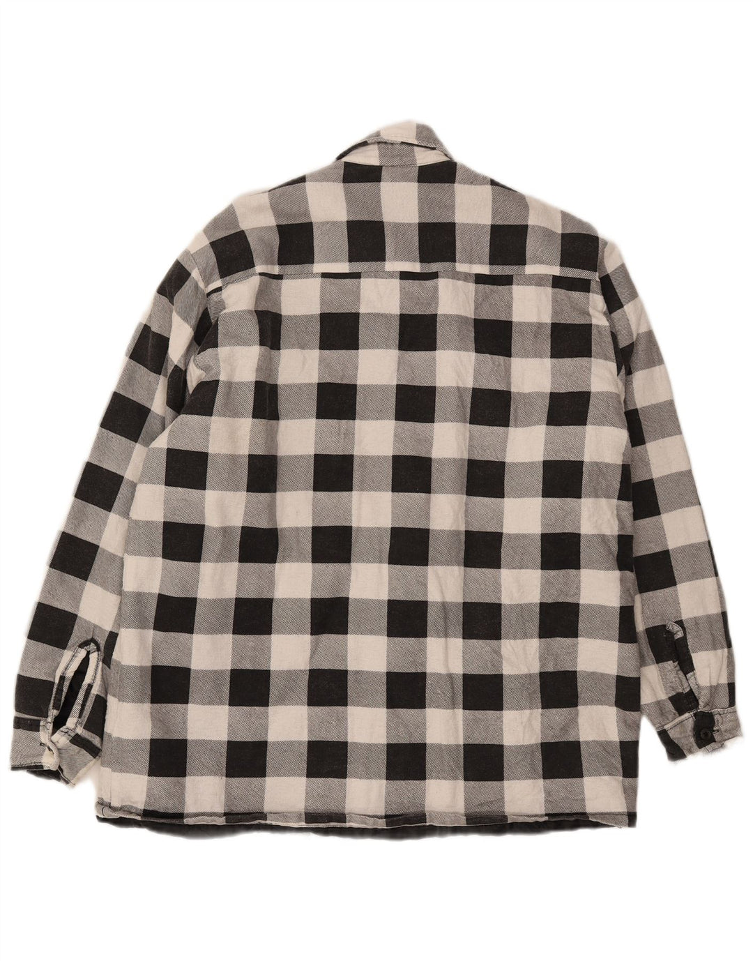 JOY Herren-Lumberjack-Flanellhemd XL aus schwarzer Gingham-Baumwolle