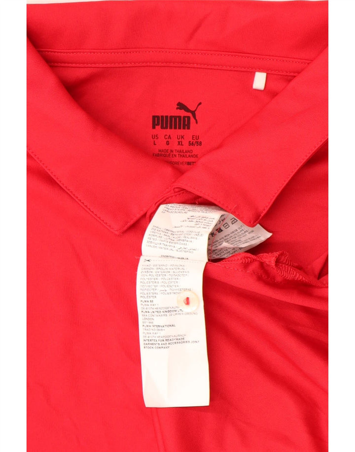 PUMA Herren Poloshirt XL Rot Polyester