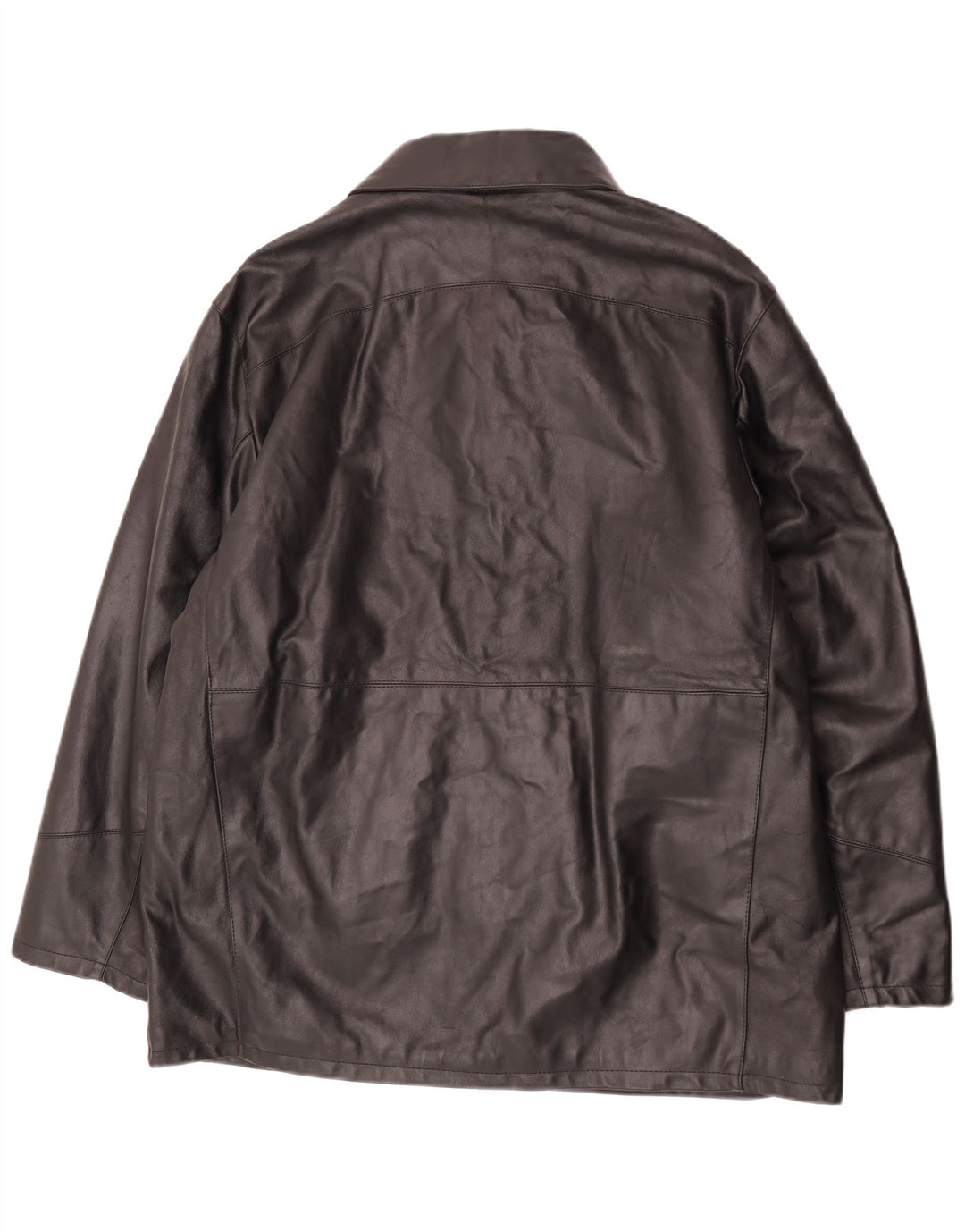 Vintage Herren Lederjacke IT 54 2XL Schwarzes Leder