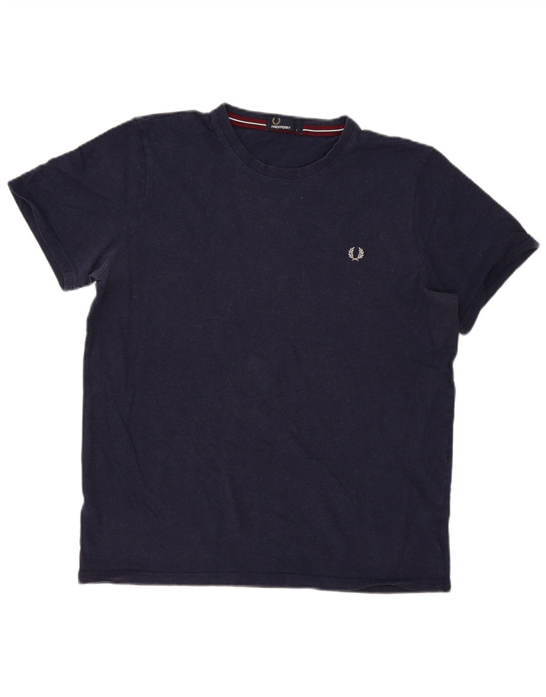Fred Perry Herren T-Shirt Top Large Marineblau Baumwolle