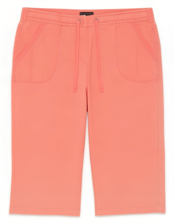 Marks & Spencer Damen Caprihose UK 18 XL W38 L20 Rosa Leinen