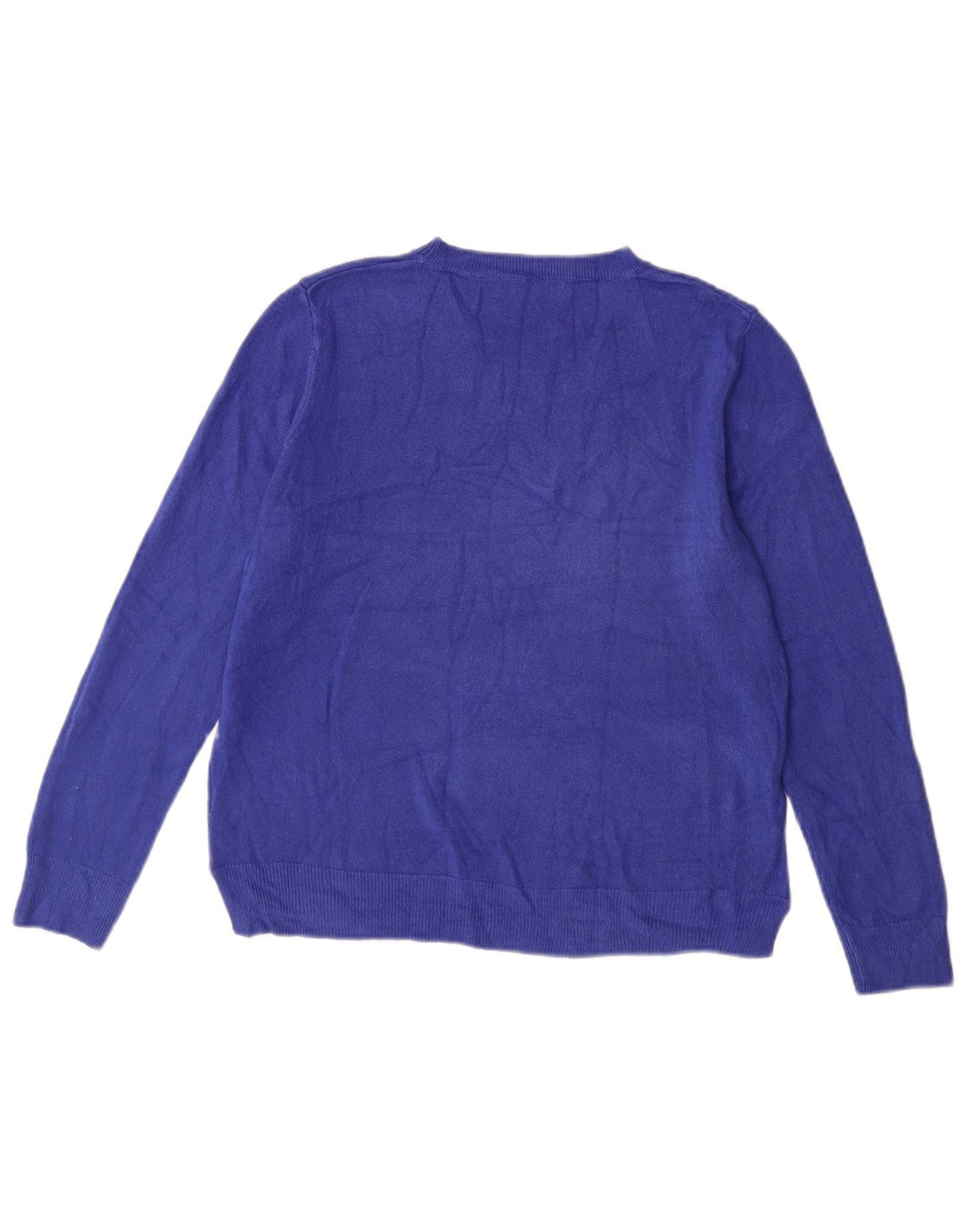 Marks & Spencer Damen Pullover mit Rundhalsausschnitt, UK 14, Mittelblau