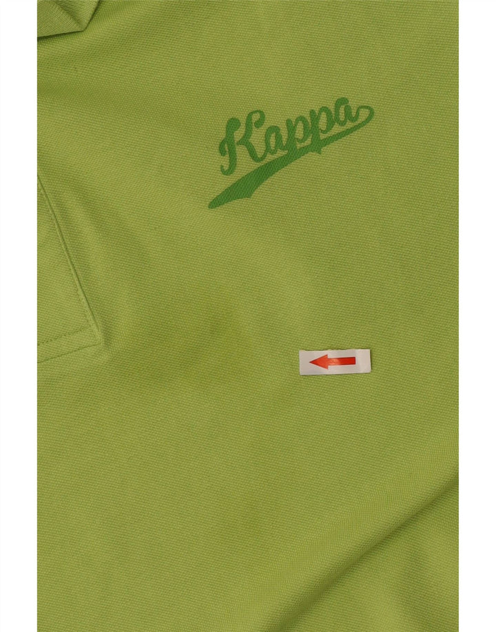 Kappa Herren-Poloshirt, groß, grüne Baumwolle