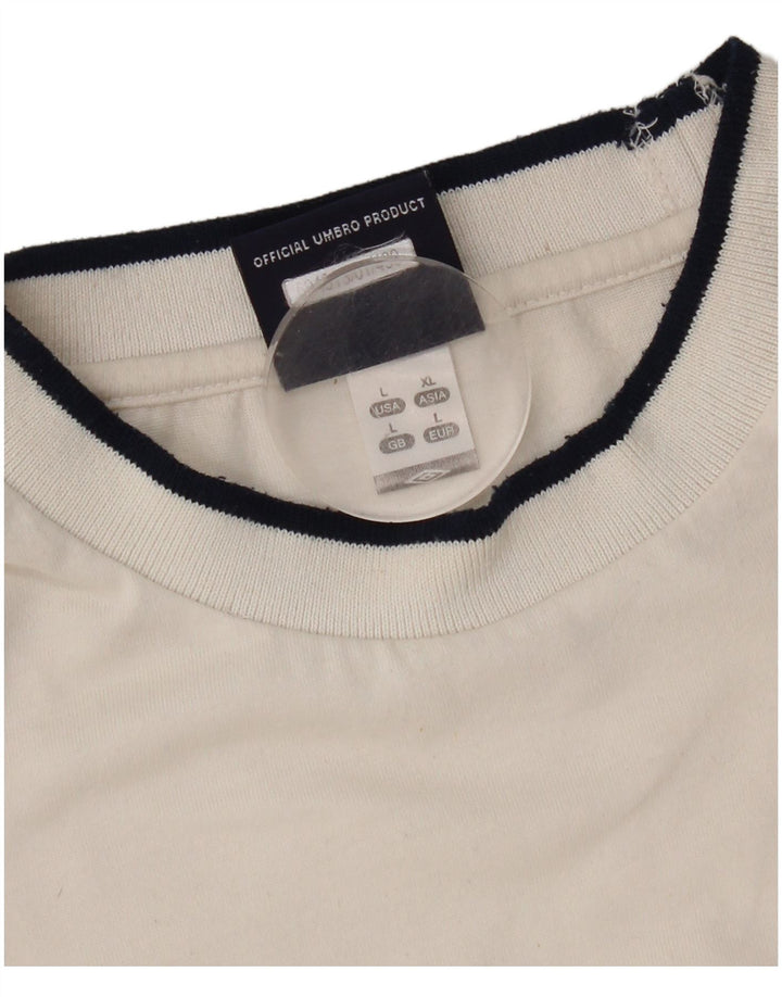 Umbro Herren T-Shirt Top Large Weiß Polyester