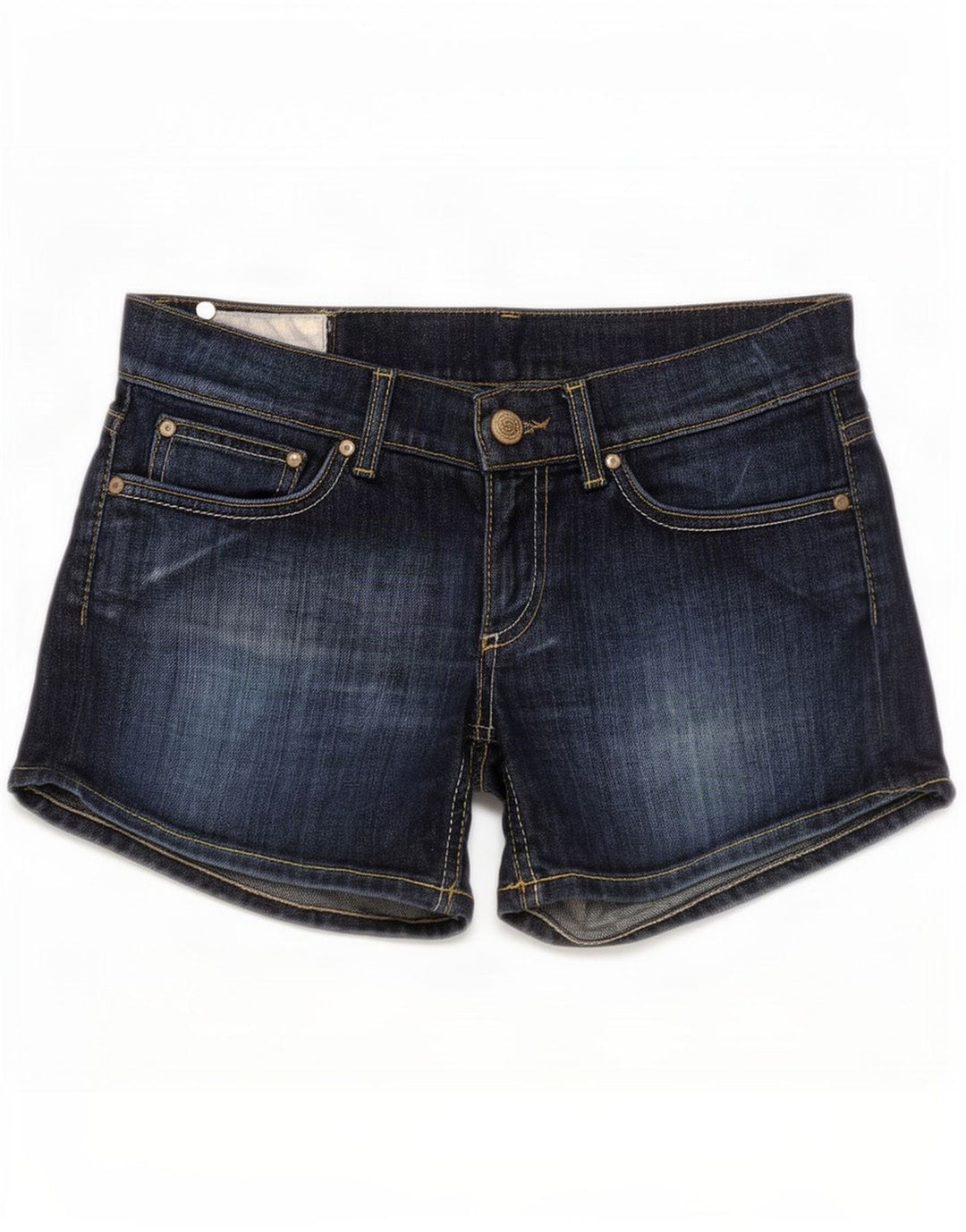 Dondup Damen-Jeansshorts mit niedriger Taille, W30, mittleres Marineblau
