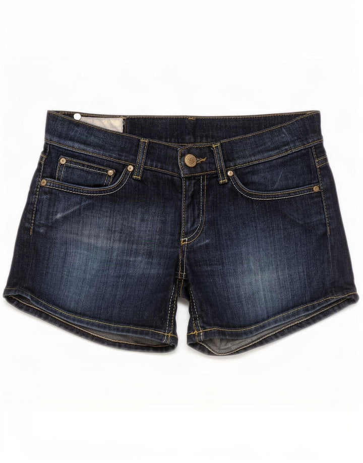 Dondup Damen-Jeansshorts mit niedriger Taille, W30, mittleres Marineblau