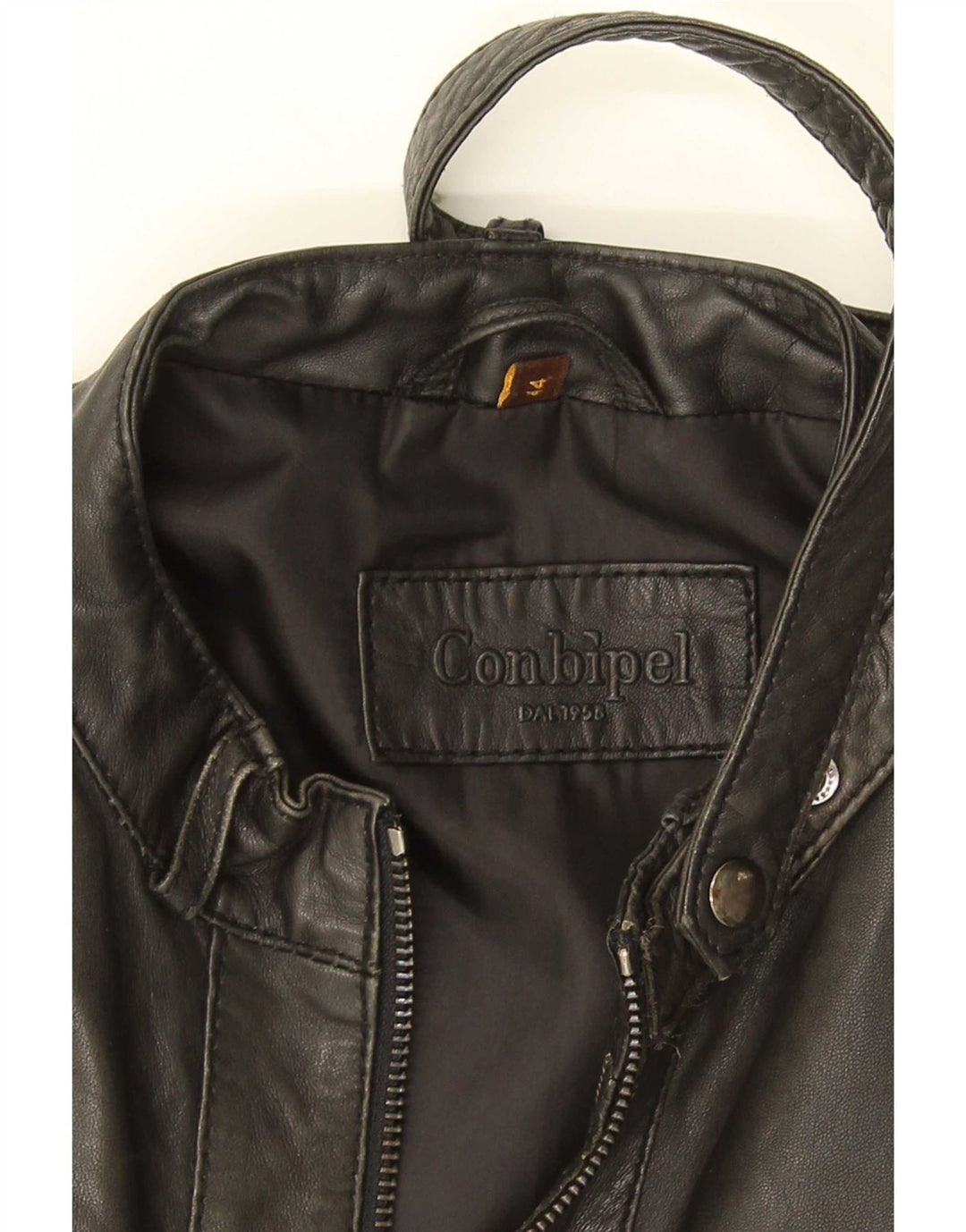 Conbipel Damen Bomber-Lederjacke IT 44 Mittelschwarzes Leder