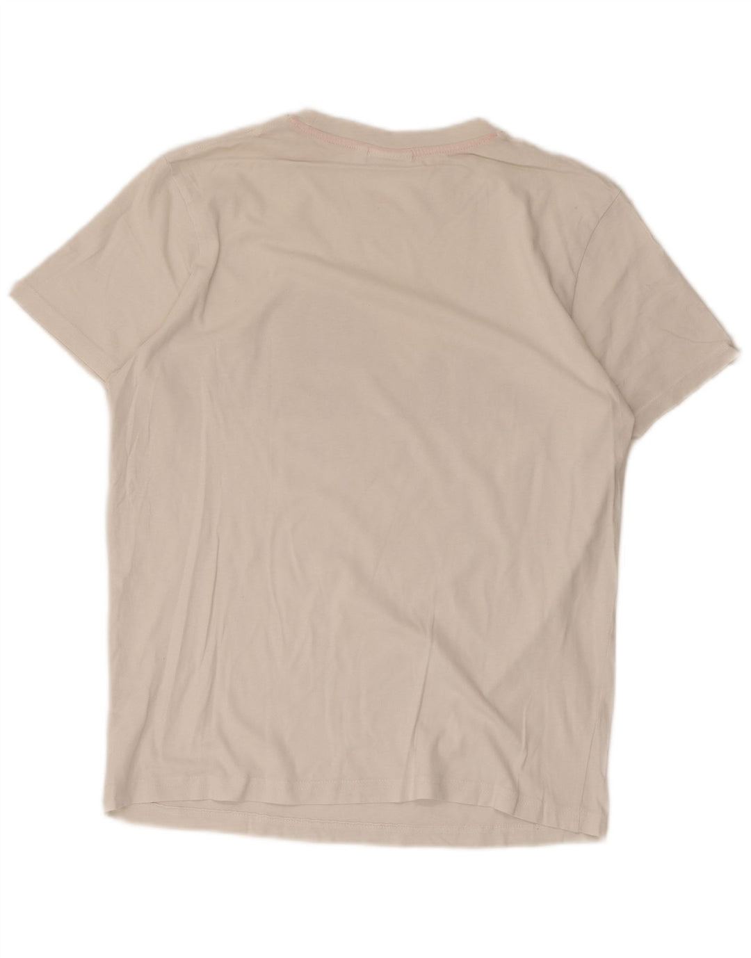 Ellesse Herren Heritage Graphic T-Shirt Top Small aus weißer Baumwolle