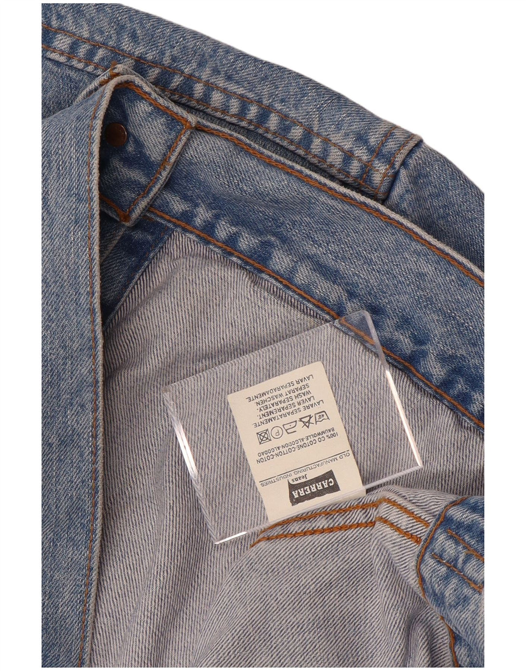 CARRERA Herren Jeansjacke UK 40 Große blaue Baumwolle