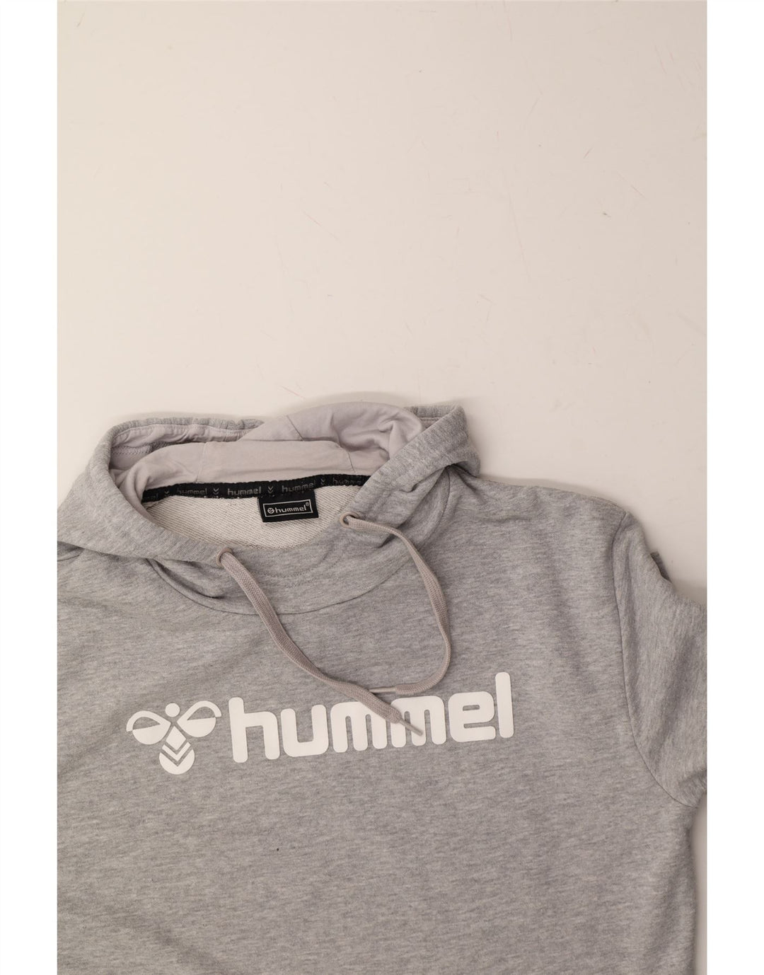 HUMMEL Mens Graphic Hoodie Jumper Medium Grey Cotton Vintage Hummel and Second-Hand Hummel from Messina Hembry 