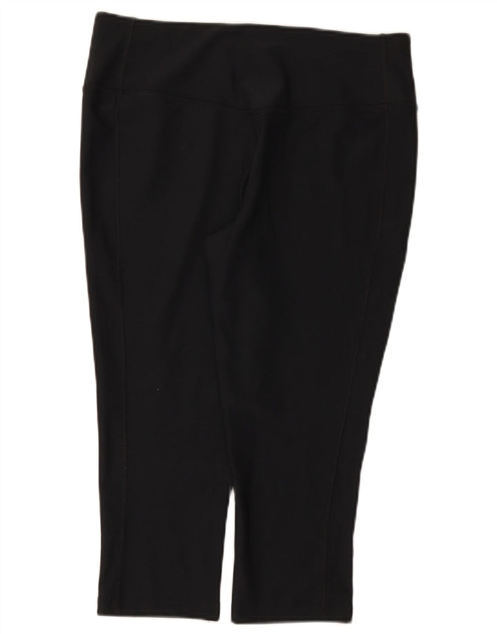 Nike Damen Dri Fit Capri Leggings UK 14 Large Schwarz Polyester