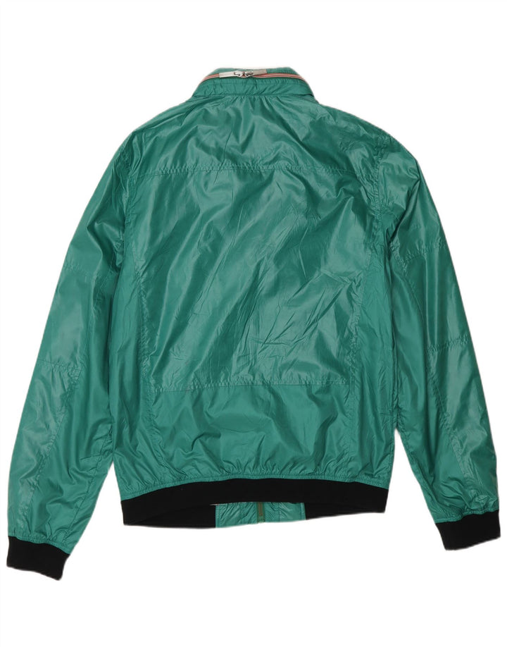 Calvin Klein Jeans Damen Bomberjacke mit grafischer Kapuze, UK 14, Mittelgrün